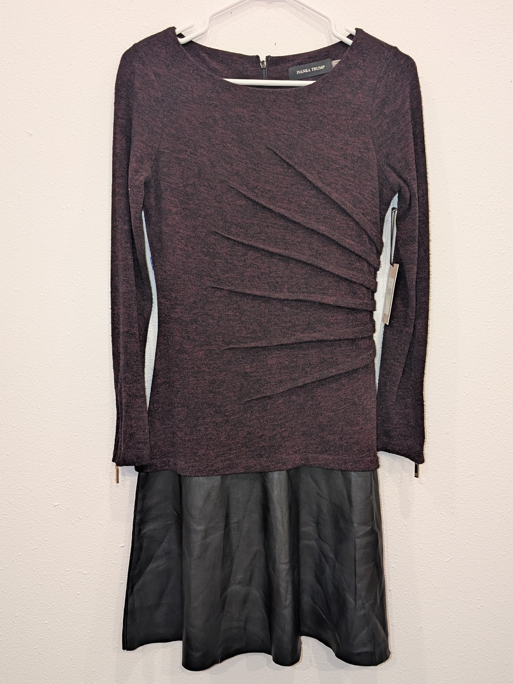 Ivanka Trump Plum Textured Knit Skirt Dress